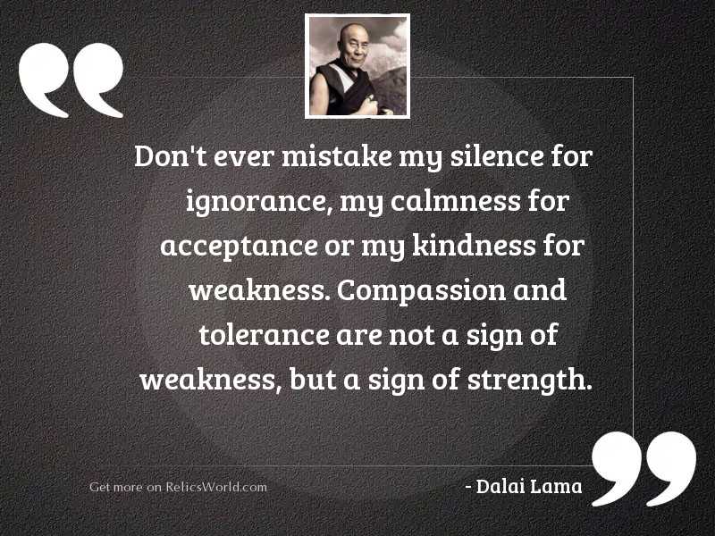 silence is not acceptance