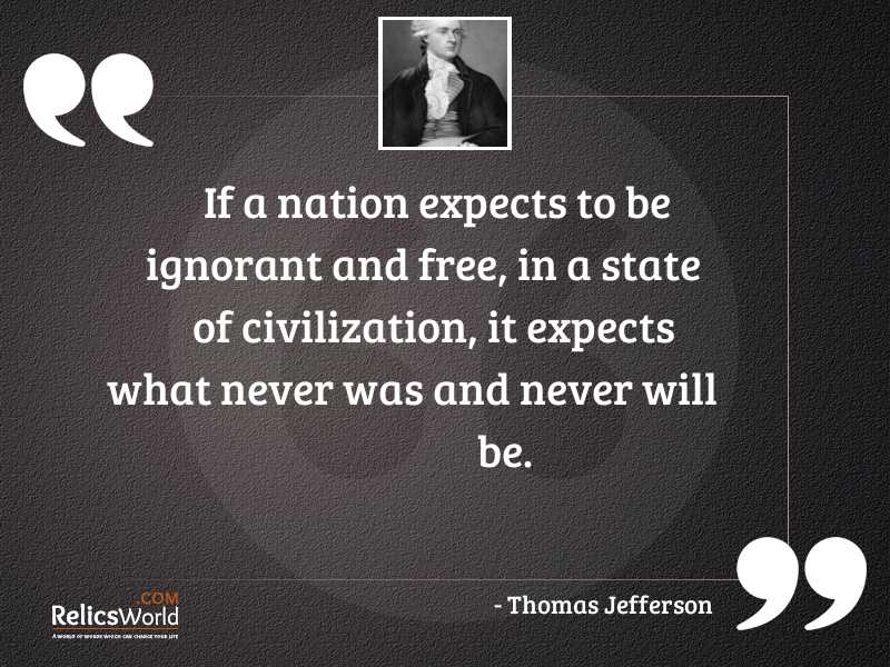 If a nation expects to