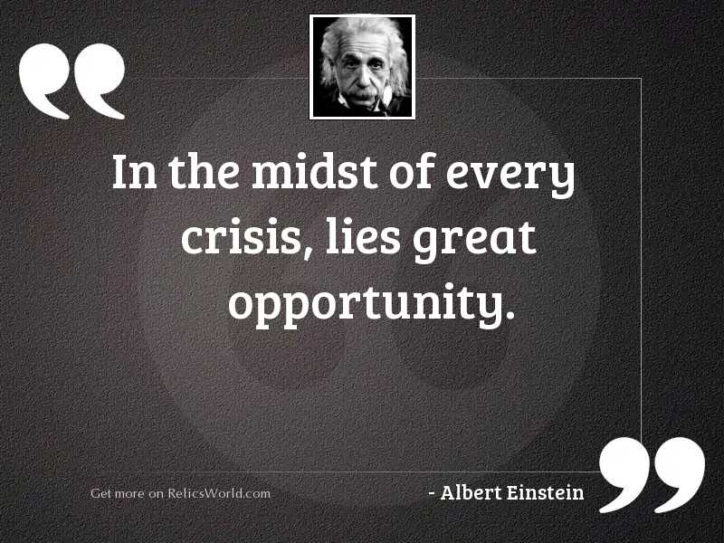 In the midst of every... | Inspirational Quote by Albert Einstein