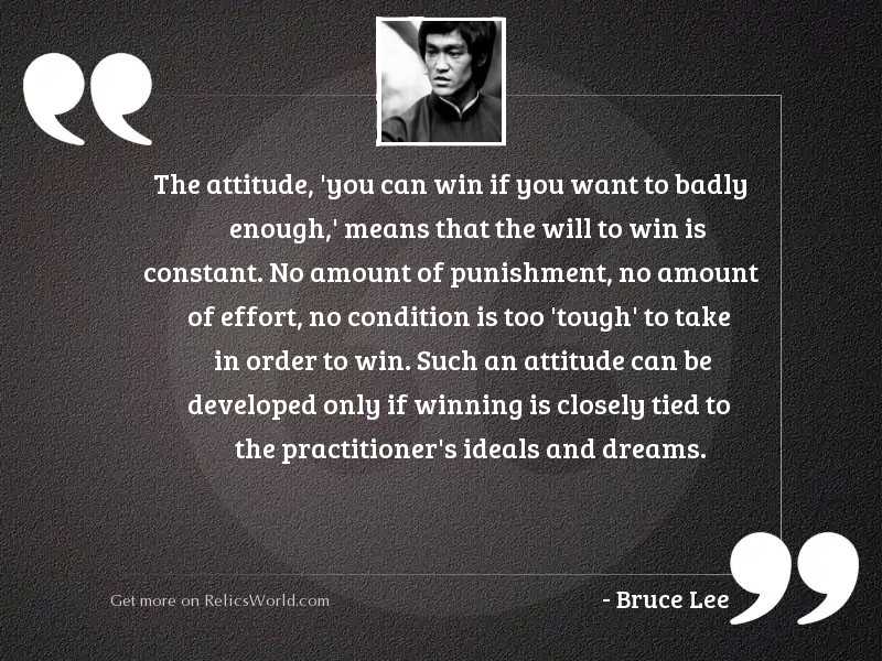 The attitude You can win