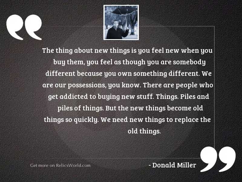 The thing about new things