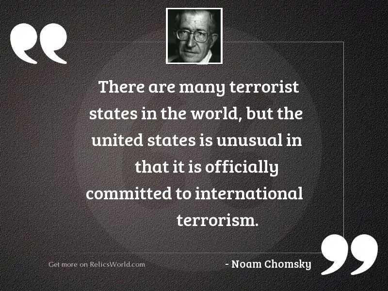 There are many terrorist states