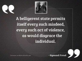 A belligerent state permits itself