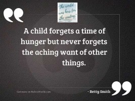 A child forgets a time