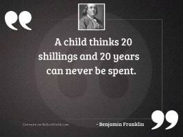 A child thinks 20 shillings