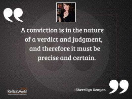 A conviction is in the