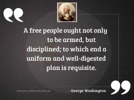 A free people ought not