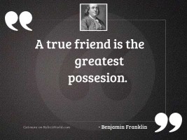 A true friend is the