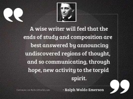 A wise writer will feel