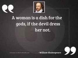 A woman is a dish
