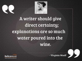 A writer should give direct
