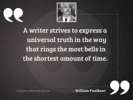 A writer strives to express