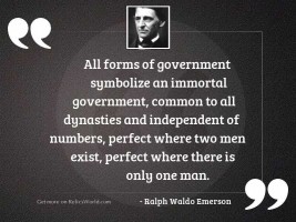 All forms of government symbolize