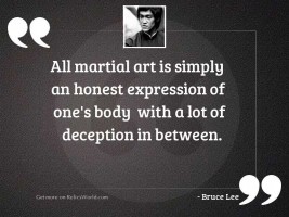 All martial art is simply