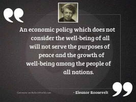 An economic policy which does