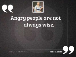 Angry people are not always 