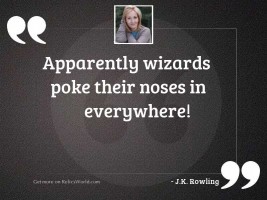 Apparently wizards poke their noses