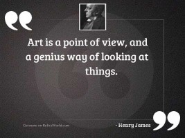 Art is a point of