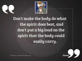 Don't make the body