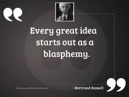 Every great idea starts out