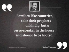 Families like countries take their