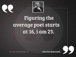Figuring the average poet starts