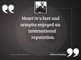 Henri IV's feet and
