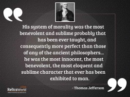 His system of morality was