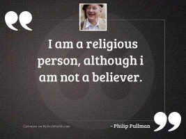 I am a religious person,