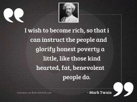 I wish to become rich,