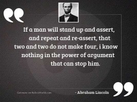 If a man will stand