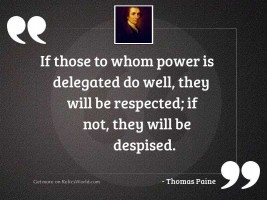 If those to whom power