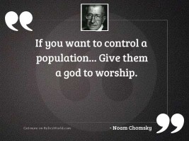 If you want to control