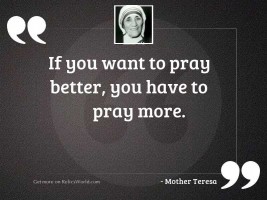 If you want to pray