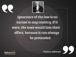 Ignorance of the law is