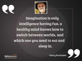 Imagination is only intelligence having