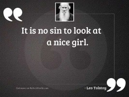 It is no sin to