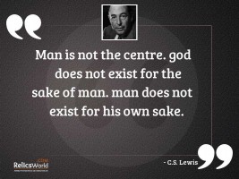 Man is not the centre