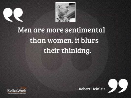 Men are more sentimental than