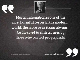 Moral indignation is one of