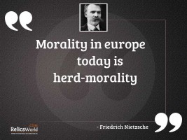 Morality in Europe today is