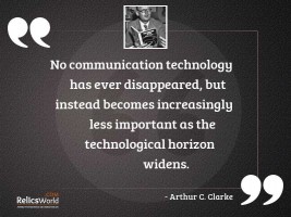 No communication technology has ever