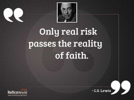 Only real risk passes the