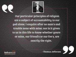 Our particular principles of religion