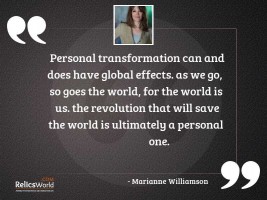 Personal transformation can and does