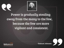 Power is gradually stealing away