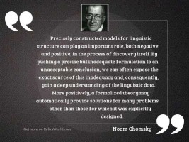 Precisely constructed models for linguistic