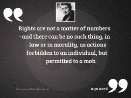 Rights are not a matter