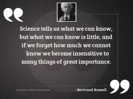 Science tells us what we