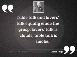 Table talk and Lovers' talk